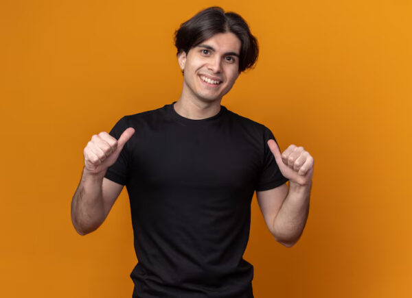 Men Black T-shirt
